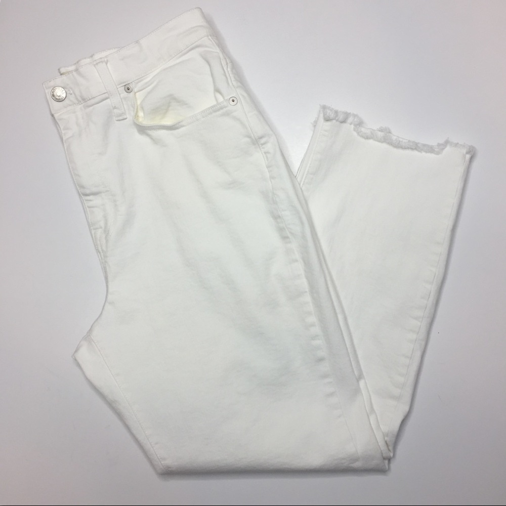 Madewell high rise slim crop jeans white like-new - Picture 6 of 6